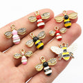 Colorful Enamel Bee Charms in Nine Pictured Styles view 1