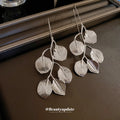 Textured Leaf Branch Necklace In Gold Tone Or Silver Tone view 4