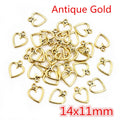 Open Heart Charms in Gold Silver and Mixed Finish Sizes view 7