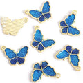 Enamel-Look Gold Silver Butterfly Alloy Charms in 10 Styles view 8