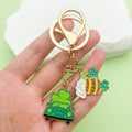 Shamrock Charm Keychains Featuring Chain Across 17 Pictured Variations view 1