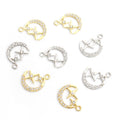 Crystal-Accented Gold Silver Decorative Alloy Craft Charms in 2 Styles view 3