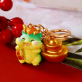 Cute Resin Fortune Dragon Keychains in Eight Poses plus Assorted Style view 1