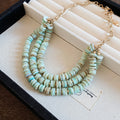 Shell Disc Multi-Strand Necklace Bracelet and Mixed Jewelry Styles view 6