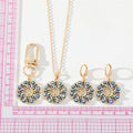 Gold Tone Sunburst Blue Evil Eye Jewelry and Keychain Options view 2