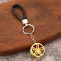 TE37 BBS Wheel Rim Metal Keychain with Brake Disc Accent