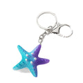Gradient Resin Starfish Split Ring and Clip Keychains view 5