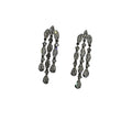 Crystal Oval Triple Drop Stud Earrings in Two Colors view 5