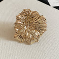 Oversized Metal Flower Cuff Bracelets Rings Eight Styles view 12