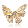 Textured Butterfly Brooch An Open-Wing Butterfly Crystal Accent Pin view 1