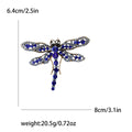 Colorful Crystal Dragonfly Brooch With Faceted Crystals And Polished Metal Details view 11