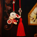 Jeweled Long Leg Rabbit Vehicle Hanging Ornaments in Two Colors and Cord Only Option view 4