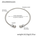 Heart Crystal and Geometric Bangle Collection in Two Metal Tones view 8
