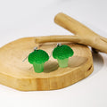 Broccoli and Corn Novelty Food Dangle Hook Earrings view 3