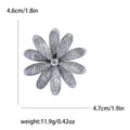 Acrylic Crackle Petal Flower Brooch Eight Colors Metal Pin Brooch view 11