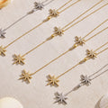 Crystal Starburst Station Necklace in Two Designs and Two Tones view 3