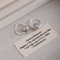 Silver Open Hoop Filigree Ball Small Huggie Earrings view 3