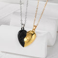 Two Piece Forever Split Heart Pendant Necklace Sets in Seven Colors view 7