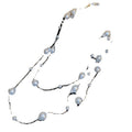 Silver Multi Layer Irregular Pearl Lariat Necklace view 5