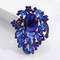 Faceted Crystal Cluster Brooch Decorative Metal Pin For Jackets And Lapels view 8