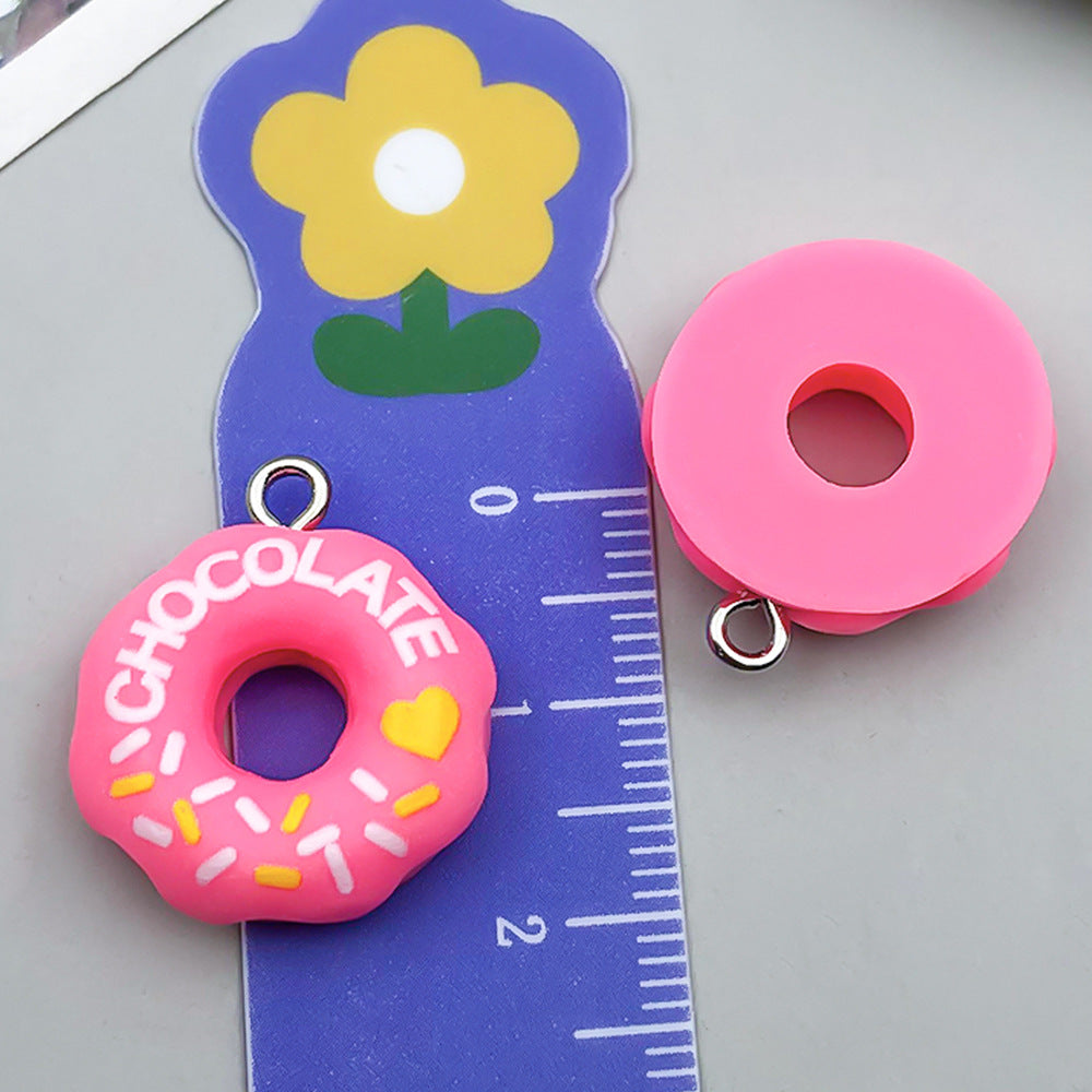 Resin Donut charm pendants for DIY handmade earrings necklaces bracelets and keychains