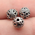 7.9x7.9x7.9mm 1.4g Antique Silver Tone Zinc Alloy Hollow Ball Round Hole Spacer Beads for DIY Bracelet Jewelry