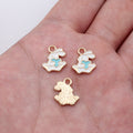 Enamel Bunny Charms with Heart Details in 3 Finishes for Jewelry Making view 8