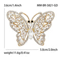 Crystal Butterfly Metal Brooch in Four Accent Colors view 8