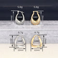 Sculpted Geometric Hoop Earrings in Four Tone Styles view 4