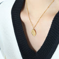 Figure In Hat Irregular Pendant Necklace Bead Station Chain view 6