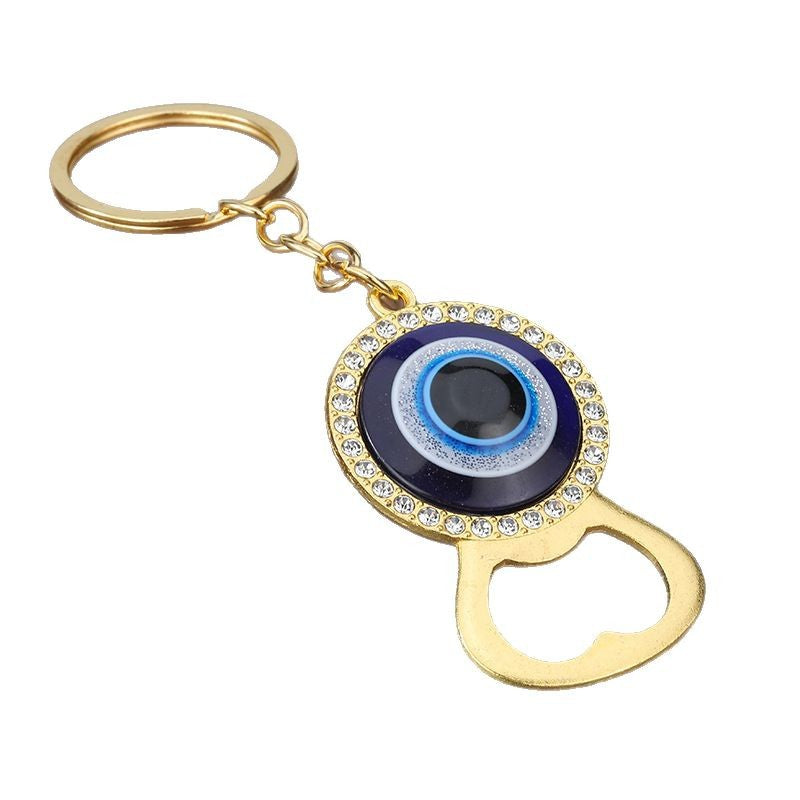 Evil Eye Hamsa Hand Zinc Alloy Keychain and Bottle Opener
