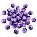 Striped Round Resin Cabochons in Sixteen Color Patterns and Mix view 7