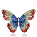 Printed Enamel Butterfly Brooch With Polished Metal And Sculpted Decorative Details view 5