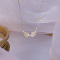 Gold Tone Crystal Angel Wing Pendant Necklace Jewelry view 3