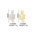 Rhinestone Turtle Two Loop Connector Charms in Four Styles view 2