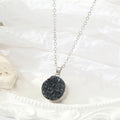 Gold and Silver Tone Druzy Style Pendant Necklaces in Eight Designs view 7