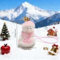 Flocked Snowman Phone Cord Charms Blue Pink Green Styles view 4
