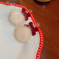 Bow Pom Pom and Snowflake Drop Earrings in Seven Styles view 12