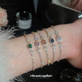 Gold Silver Oval Crystal Slider Tennis Bracelets 10 Styles view 4