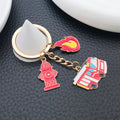 Fire Hydrant Flame Truck and Uniform Charm Keychains view 4
