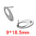 Geometric Stud Earring Components in Steel and Gold Tone view 3