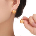 Gold Shell Drop Open Teardrop Star Stud Earrings Three Styles view 3