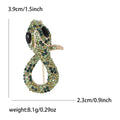 Coiled Crystal Snake Brooch in Four Jewel Tone Colorways view 4
