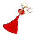 Red Lantern Tassel Keychains in Plain and Fortune Braided Configurations view 5
