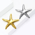 Smooth Starfish Brooch In Gold And Silver Tone Finishes view 2