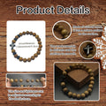 Wood Bead Cross Bracelet With Organza Bag And Thank You Tag Options view 2