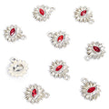 Rhinestone Sun Eye Charms in Gold and Silver Tones, Nine Colors view 7