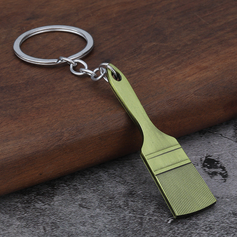Mini Shovel Metal Keychain Realistic Tool Pendant for Car Keys