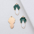 Green and White Bok Choy Enamel Alloy Charm for Jewelry Making view 4