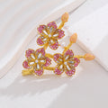 Pink White Peach Blossom Metal Brooch Pin for Jackets and Lapels view 5